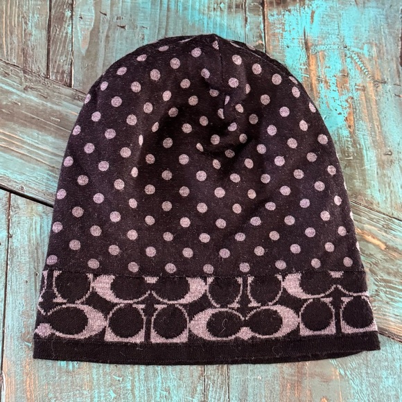Coach Reversible Beanie Toque Winter - Picture 5 of 7